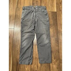 Carhartt Pants Mens 38x32 Faded Gray Relaxed Fit Canvas Workwear Utility Y2K